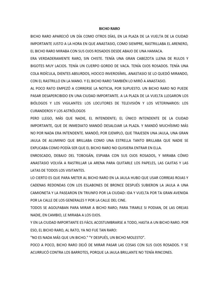 Bicho Raro | PDF