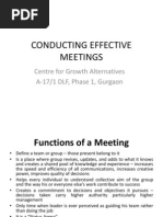 Conducting Effective Meetings