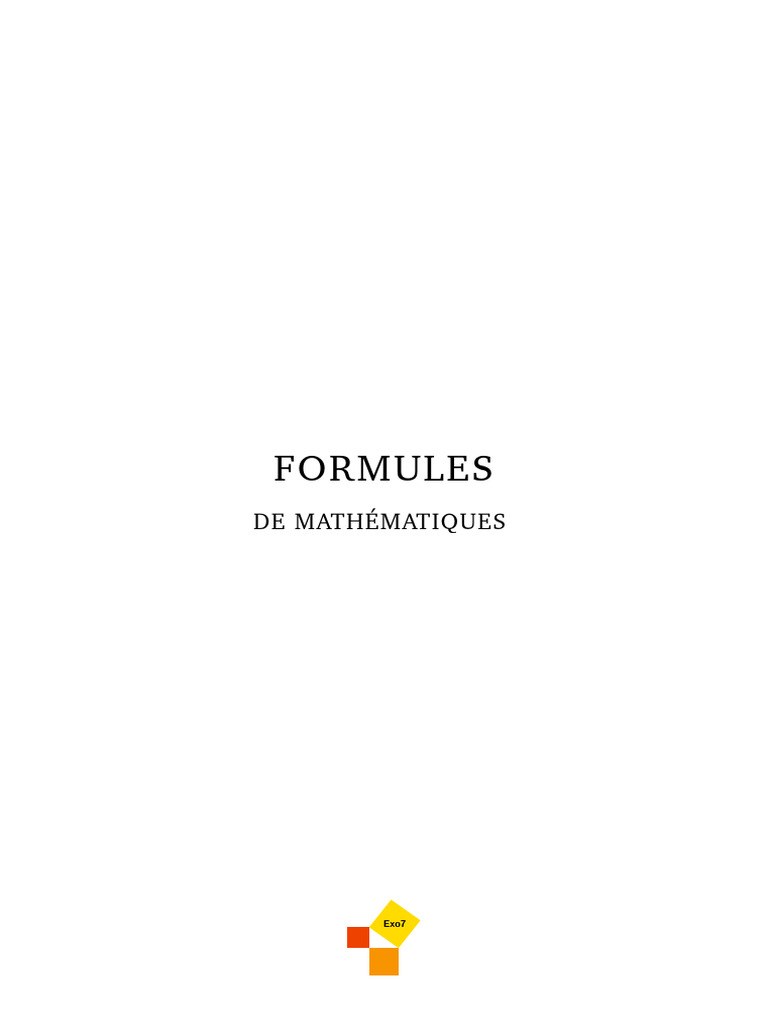 Formules Mathématiques Complètes | PDF | Zone | Mathématiques