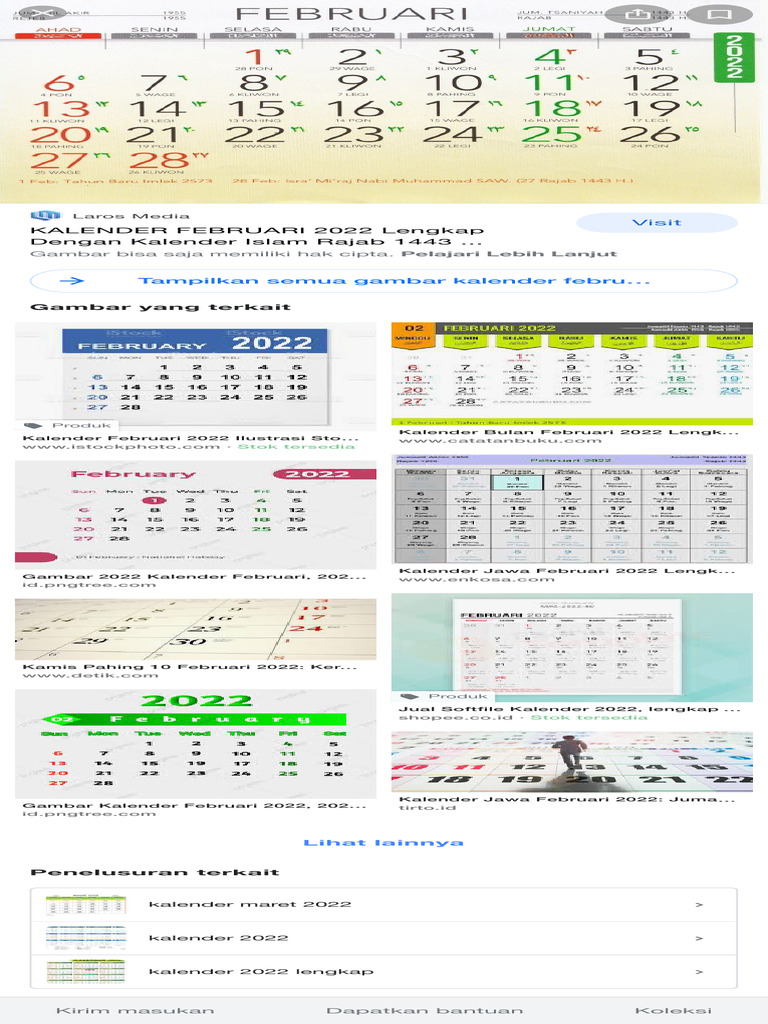 Kalender Februari 2022 Penelusuran Google Pdf