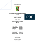 Lógica de La Investigación Científica