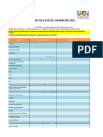 Formulario de Inscripción 2022