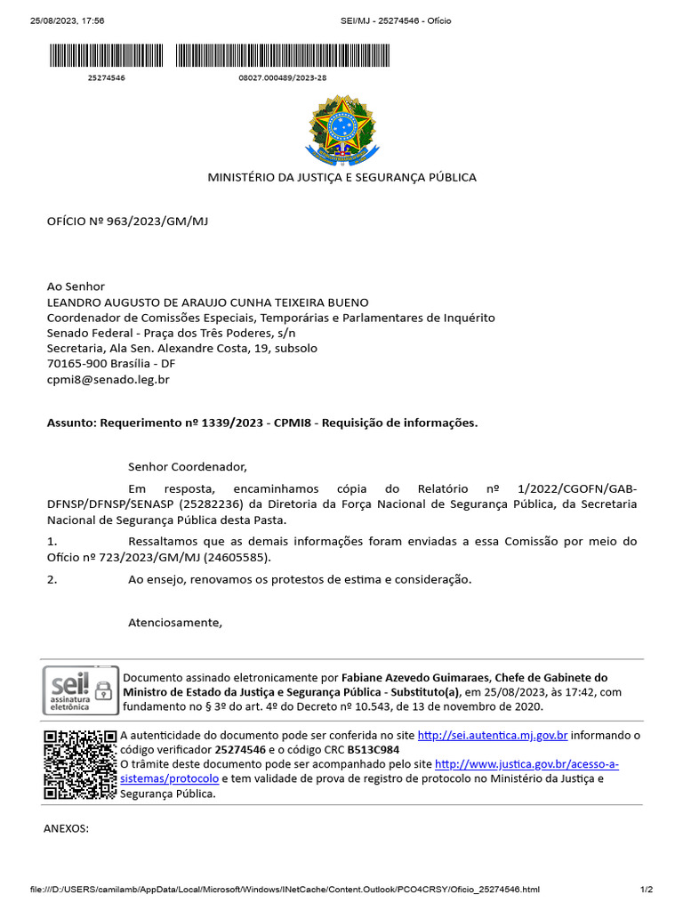 Documento Recebido CPMI8 de Janeiro 368 Oficio 25082023181417280 ...