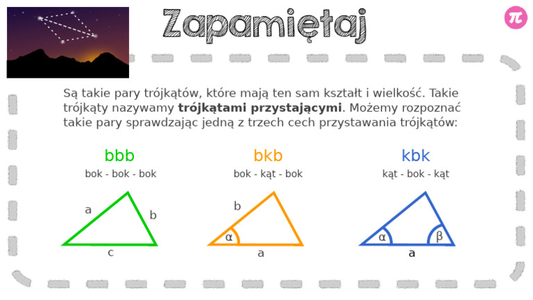 Trójkaty Przystajace Zadania Klasa 7