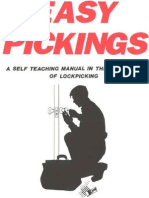 Easy Pickings - A Self Teaching Manual in the Technique of Lock Picking