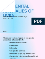 Congenital Anomalies of Uvea