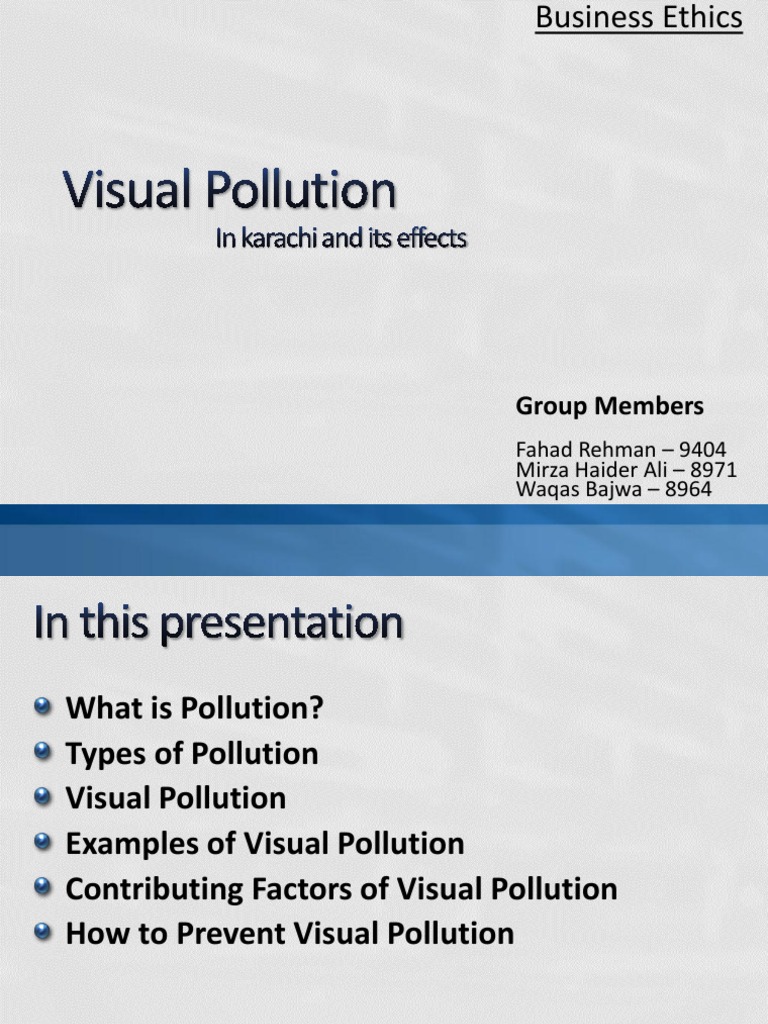 Understanding Visual Pollution and Prevention | PDF