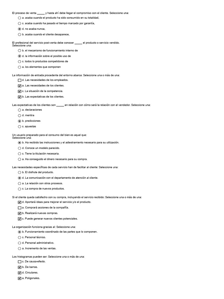 Proceso de Venta y Satisfacción del Cliente | PDF