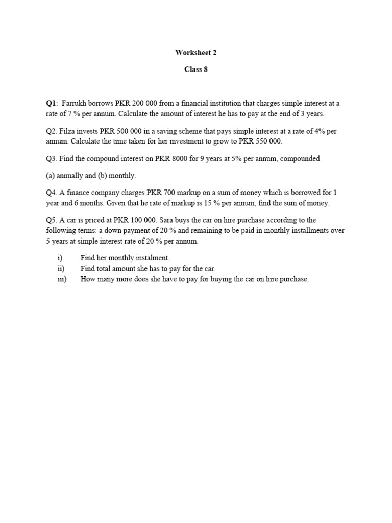 Worksheet 2 Class 8 Pdf