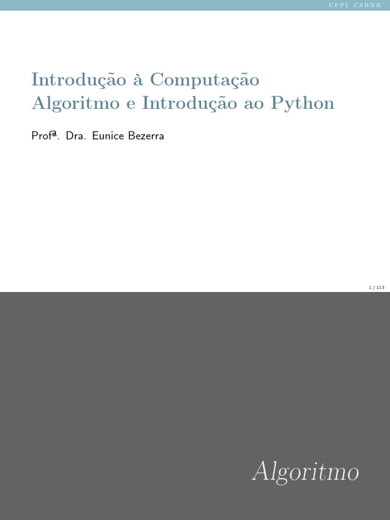 Algoritmos e Programação em Python | PDF | Algoritmos | Linguagem de ...