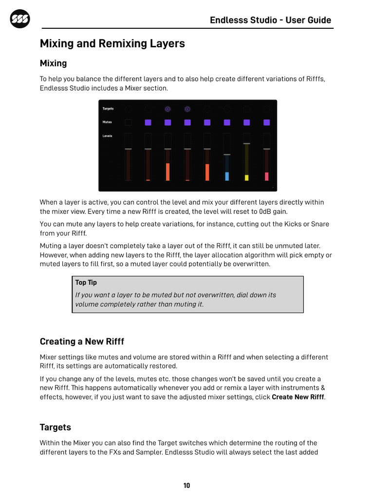 Endlesss Studio Mixer & Settings Guide | PDF | Scale (Music) | Software