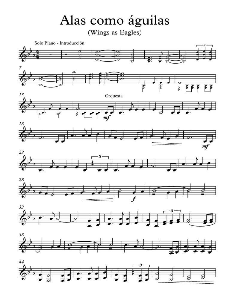 Orq. Alas Como Águilas (Wings As Eagles) Partitura Completa PDF