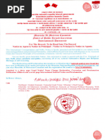 Nationalization and Appellation Correction, Declaration and Proclamation Affidavit