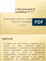 Nic-37 Provisiones Activos y Pasivos Contingentes