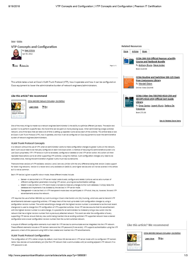 Vtp concepts and configuration vtp concepts and configuration