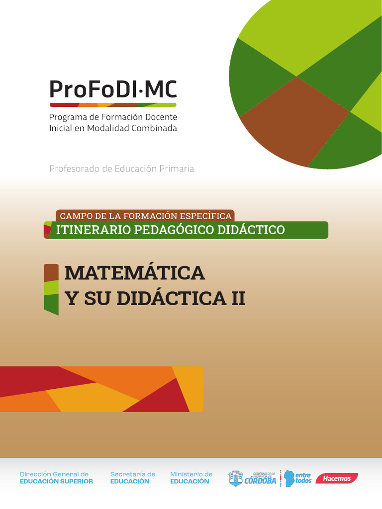 MATEMATICA Y SU DIDACTICA II 3anio Primaria | PDF | Enseñando | Plan de ...
