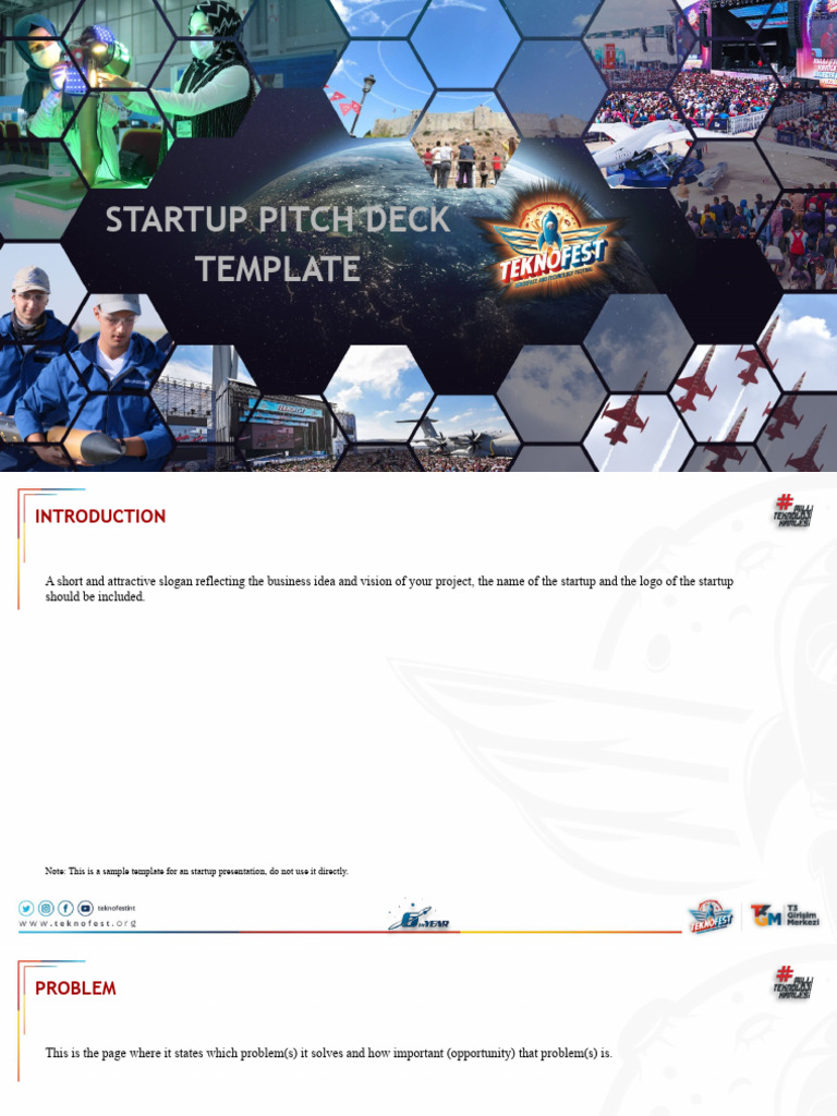 TEKNOFEST Startup Pitch Deck Template NcDAY | PDF