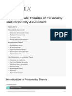 Unit 3 Tutorials Theories of Personality and Personality Assessment