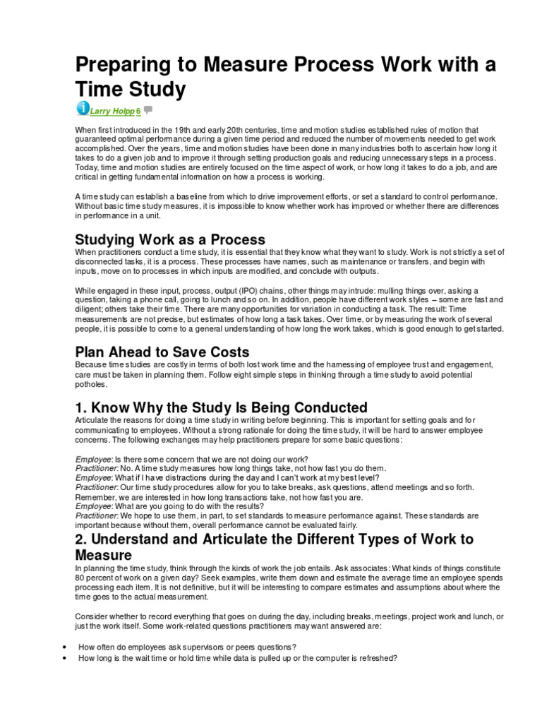 Time Study | PDF | Sampling (Statistics) | Probability Distribution