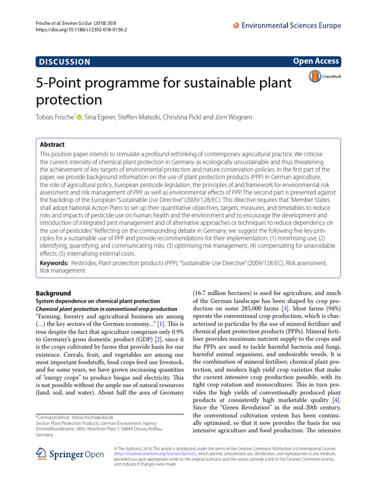 5Point Programme For Sustainable Plant Protection. PDF