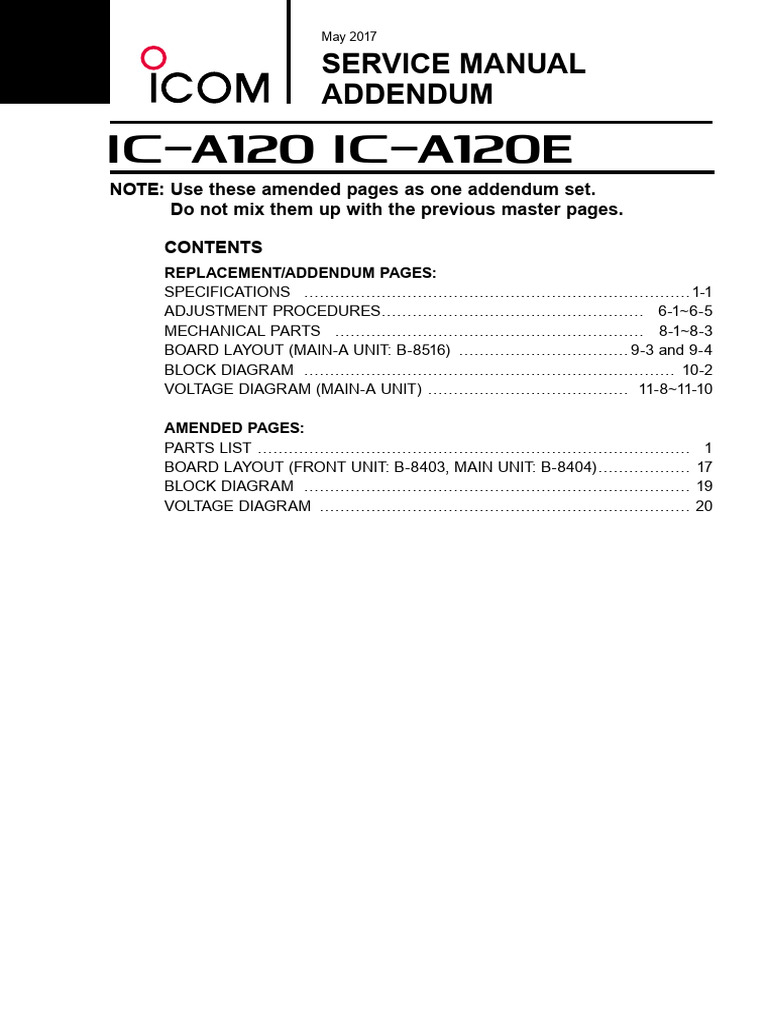 A120 Service Manual | PDF