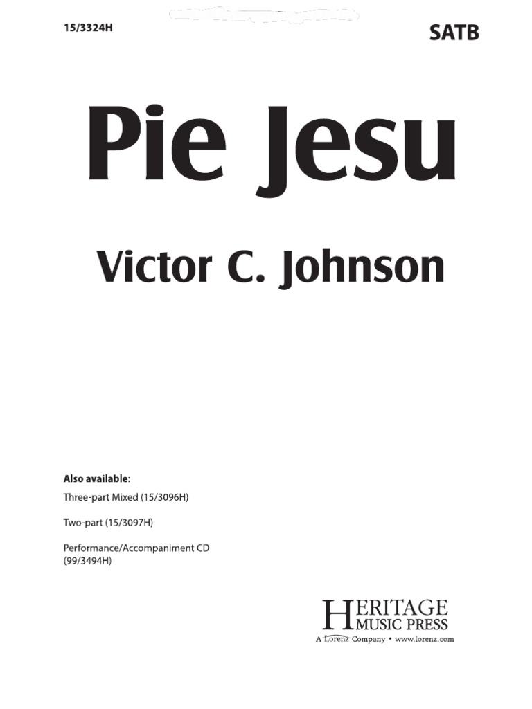 Johnson Pie Jesu SATB PDF