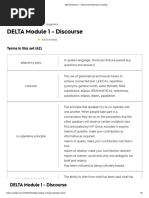 DELTA Module 1 - Discourse Flashcards - Quizlet