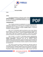 Oficio Al JNE - SEN - Expulsion - Juan Santos Romero - Terrorismo