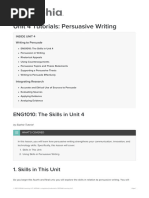 Unit 4 Tutorials Persuasive Writing