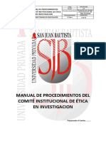 Manual de Procedimientos Del CIEI 2.0 - Aprobado Por CIEI y Con Resoluc. CU2021-JUN2021