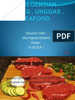 Penegertian Daging, Unggas, Seafood