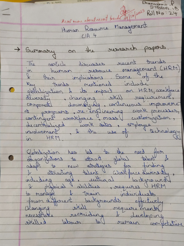 New Trends of Human Resource Management | PDF