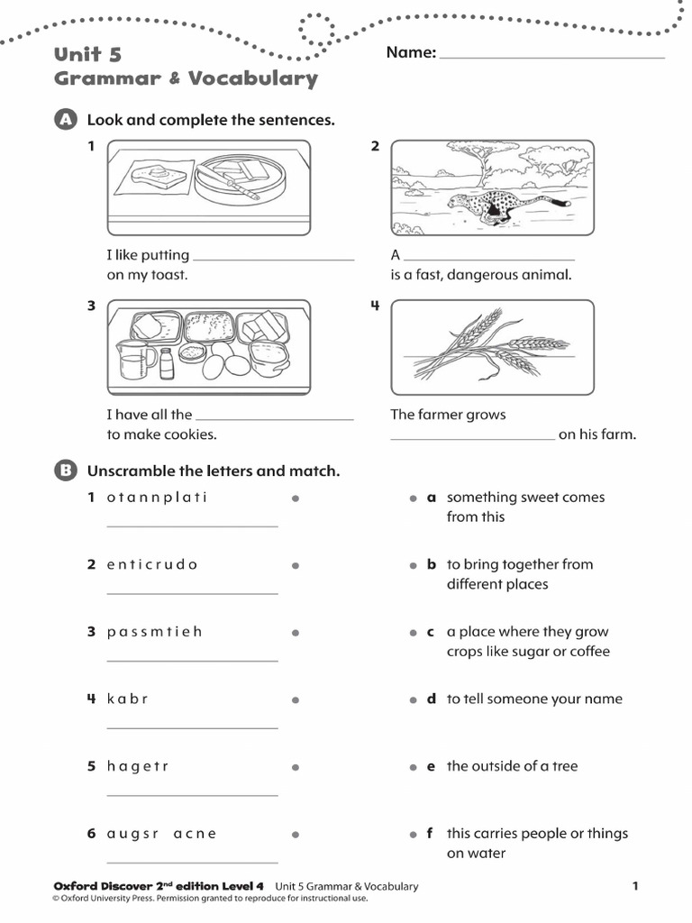 Vocabulary Unit 5 Pdf