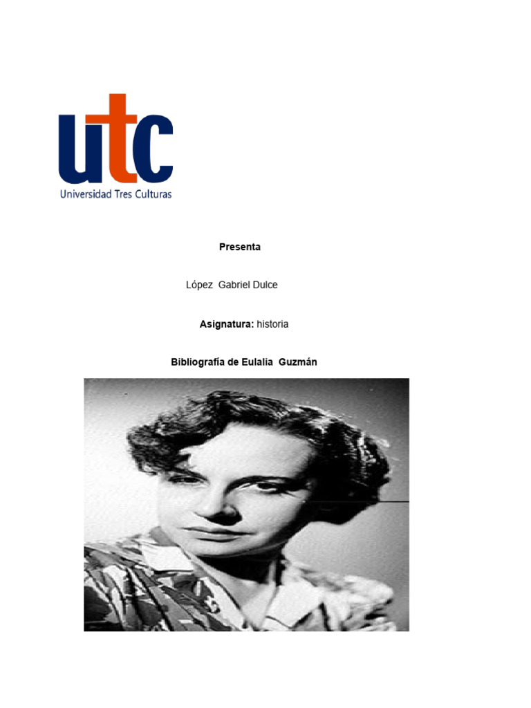 Biografía de Eulalia Guzmán PDF