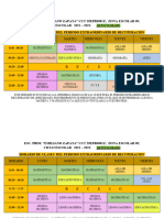 5° Horarios de Clases Primer Periodo