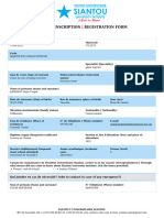 Fiche D'inscription