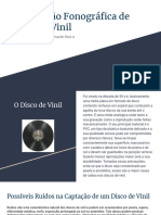 Trabalho - Masterização e Restauração Fonográfica