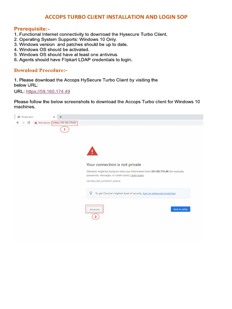 Turbo Accops Sop | PDF