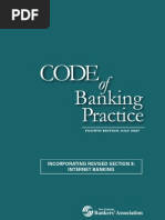 Code of Banking Practice Overview | PDF | Credit Card | Cheque