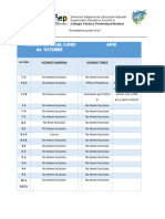 Horario Especial Lunes 09 Apse