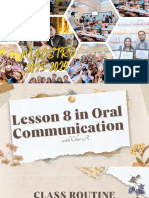 Lesson 8 in Oral Communication