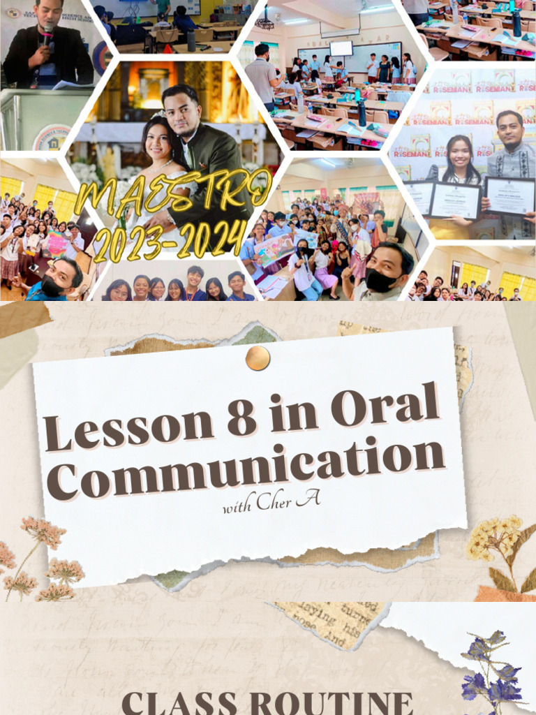 Lesson 8 in Oral Communication PDF Facial Expression Nonverbal