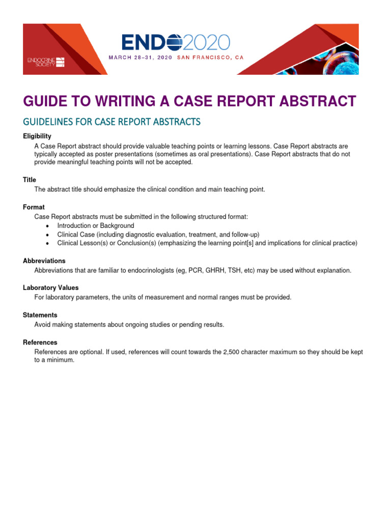 Guide To Writing A Case Report Abstract LB PDF