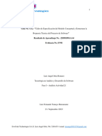 Taller de Especificación Del Modelo Conceptual y Estructurar La Propuesta Técnica Del Proyecto de Software