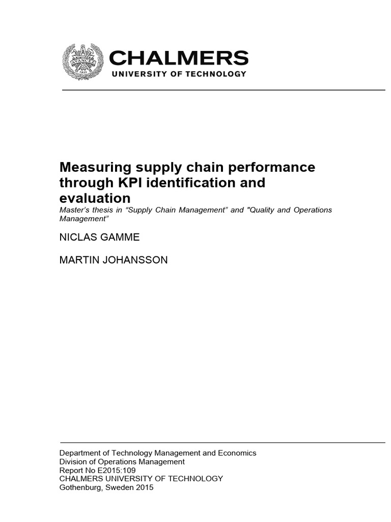 Supply chain kpi 1 65 pdf supply chain supply chain management