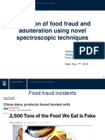 Detection of Food Fraud and Adulteration Using Novel Spectroscopic Techniques