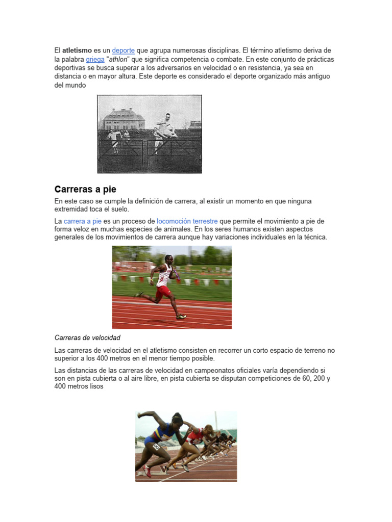 Ramas Del Atletismo | PDF | Deporte del atletismo | Deportes atléticos
