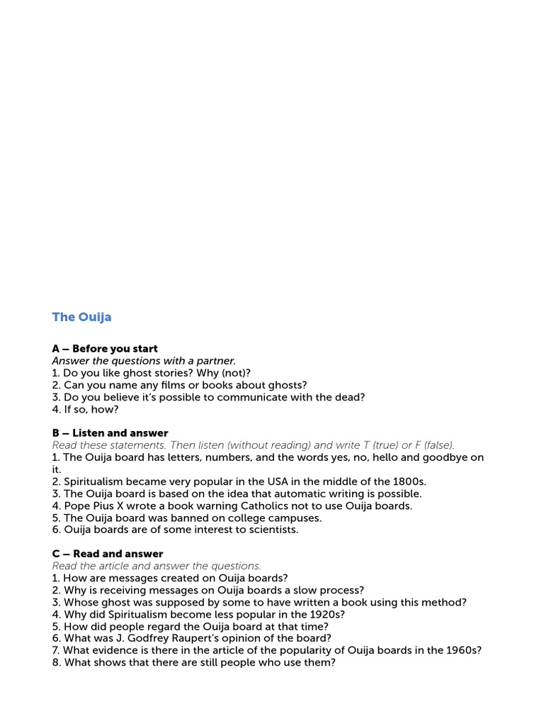 The Ouija Exercises Pdf