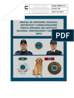 Manual de Uniformes Insignias Distintivos y Condecoraciones para El Personal Del INPEC V02-2013