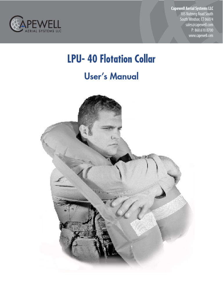 Lpu 40 Flotation Collar User Manual PDF Leak Manufactured Goods